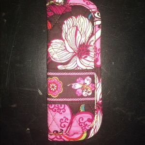 Mod floral pink retired Vera Bradley quilted glass